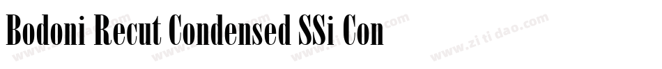 Bodoni Recut Condensed SSi Condensed Italic字体转换